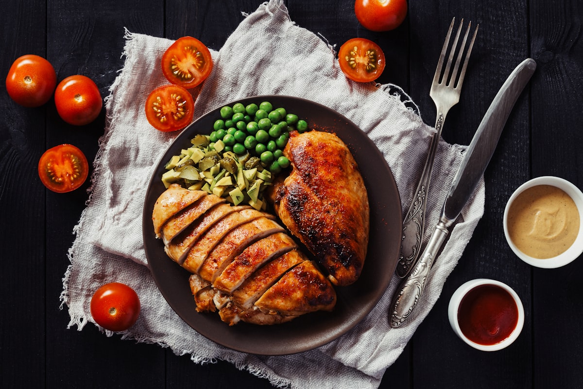 Man with healthy physique demonstrating nutrition concepts